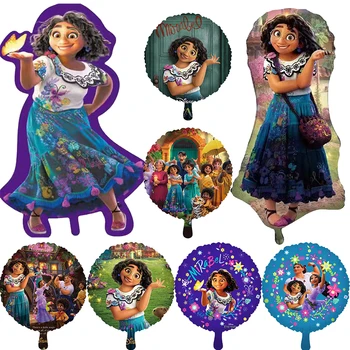 Disney novo Encanto dos desenhos animados de alumínio do filme do balão de 18 polegadas de magia casa cheia, festa de aniversário de balão brinquedo infantil presente de aniversário