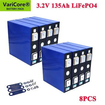 8PCS VariCore 3.2 V 135Ah lifepo4 bateria de lítio de fosfato de ferro LFP lítio solar 4S 12v 24V 120ah células para EV Marinha RV de Golfe