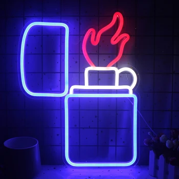 Ineonlife Isqueiro em Forma de Sinais de Néon Acrílico Arte de Parede de Iluminação LED Para Bar Restaurante Camping Clube de Férias Jogo de Festa, Decoração do Quarto