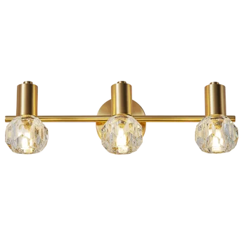 O pós-Moderno, de Latão, Lâmpadas de Parede de Luxo 2/3 Cabeças K9 de Cristal o dispositivo elétrico claro de AC90-260V Nórdicos Criativo Quarto de Banho Espelho de Luz