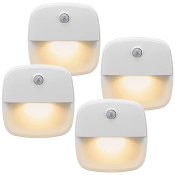 3LEDs Sensor de Movimento de PIR Lâmpada Alimentada por Bateria LED Em Gabinete a Luz da Noite para Cozinha, Quarto, Corredor de Iluminação do Corredor da Decoração