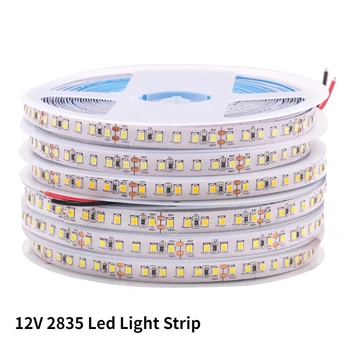 Tira 12V do diodo de Luz LED Tiras 2835SMD Fita LED para Decoração de Quarto de Cozinha Garland Fita de Iluminação do Armário 5M 4M 3M 2M 1M