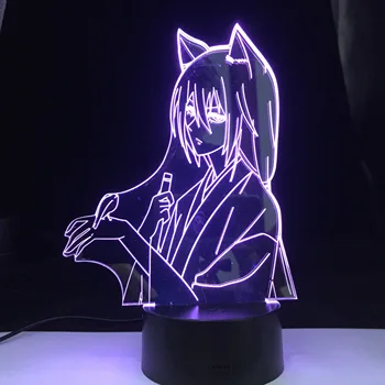 Anime Kamisama Kiss Tomoe Figura Diodo emissor de Luz para Presente de Aniversário Decoração do Quarto da Noite de Luz de Sala de Mangá 3D Lâmpada Kamisama Kiss