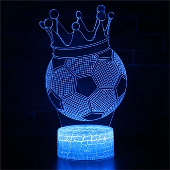 Futebol 3D Acrílico Led Lâmpada para presentear as Crianças da Noite a Luz da Lâmpada de Mesa de Festa de Aniversário Decoração do Dia dos Namorados Lâmpada de Cabeceira