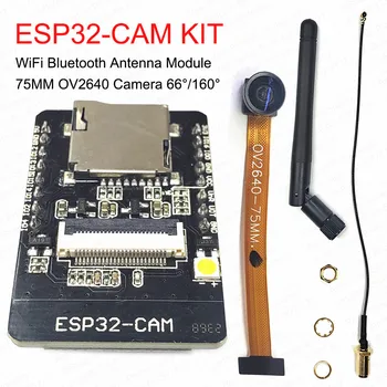 OV2640 Módulo de Câmera com 2,4 G WIFI Antena de 3dbi Kit de 2MP 66 120 160 Graus 650nm 850nm de Visão Noturna ESP32-CAM WiFi Bluetooth