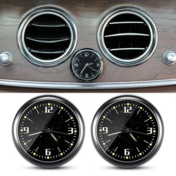 Carro novo Relógio Montar Interior Luminoso Eletrônico de Quartzo Ornamentos relógio Para BMW, Audi, Lexus Hyundai Toyota Kia Honda JEEP Mazda