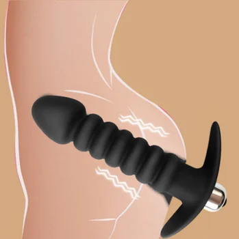 Vibrador impermeável do Silicone do ponto G, Clitóris Estimular Rodada Anal Plug anal Massagem Adultos Masturbação Brinquedo do Sexo Para o Casal