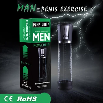 Elétrica Pênis Bomba de Vácuo Bomba de Brinquedos Sexuais para os Homens Extensor de Pênis Bomba de Vácuo Pênis Ampliador de Ereção Masturbador Masculino