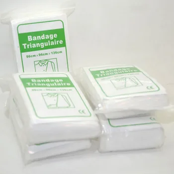 1Pack Triangular Kit de Primeiros Socorros Envoltório Curativo Curativo Médico Queimadura Curativo Curativo Fixação de Emergência Curativo de tratamento de Feridas