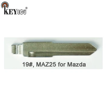 KEYECU 10x KEYDIY controles Remotos Universais Flip-Chave Lâmina 19#, MAZ25 para Mazda
