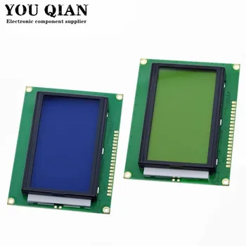 128*64 PONTOS LCD módulo de 5V tela azul 12864 LCD com luz de fundo ST7920 porta Paralela LCD12864