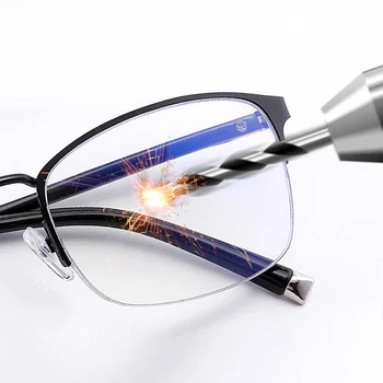 Inquebrável Flexível Progressiva Óculos de Leitura para Homens Mulheres Presbiopia Anti Luz Azul TR90 de Titânio Extra Endurecimento da Lente