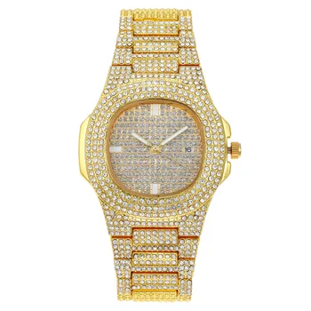 2021 mais Recente Design de Luxo do Ouro ao Diamante das Mulheres Relógio o Relógio de Quartzo do Aço Inoxidável Relógio Com Calendário de Negócios de Moda do Relógio