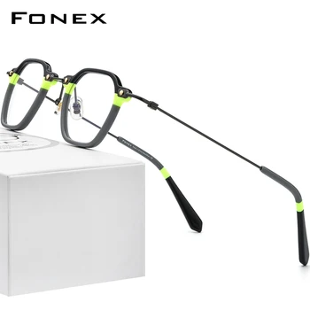 FONEX Acetato de Titânio Óculos de Armação Homens 2021 para a Nova safra Praça Prescrição de Óculos Mulheres Óptico de Óculos Óculos F85681