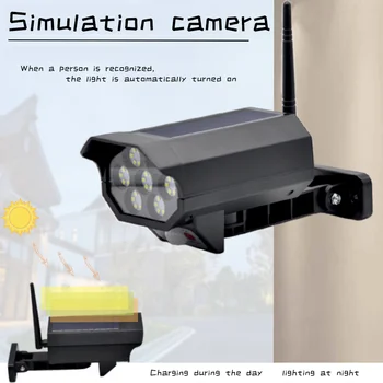 Simulação de câmeras de Vigilância de Segurança de Protecção Exterior da Noite do DIODO emissor de Luz da Câmera de Vigilância Mini Smart Home Painel Solar