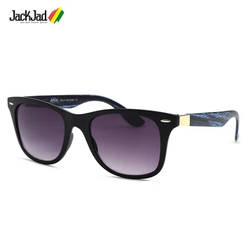 JackJad Moda 4195 Praça Rebites Viajante Estilo De Gradiente De Óculos De Sol Vintage Grão De Madeira Design Da Marca De Óculos De Sol Oculos De Sol