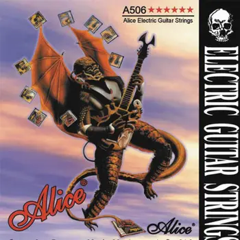 Alice A506 Núcleo de Aço Chapeado Aço Revestido com Liga de Níquel Ferida Elétrico de Cordas de Guitarra Super Leve (09-42) ou Luz (10-46)