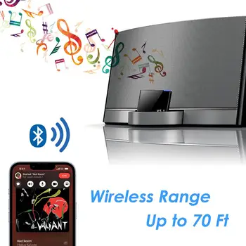 30-Pin Bluetooth compatíveis com Áudio 5.1 Receptor de Música Mini Adaptador Wireless Compatível Para Ios alto-Falante
