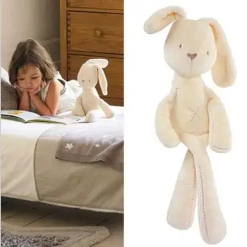 Venda quente 54*11CM Bebê Bonito Miúdos de Animais Coelho Conforto para Dormir Boneca Brinquedo de Pelúcia