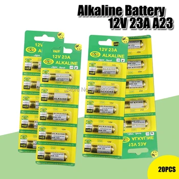 20pcs/4pack 23A Baterias 12V Alarme Remoto Principal Seca Alcalina de Bateria 21/23 23GA A23 A-23 GP23A RV08 LRV08 E23A V23GA