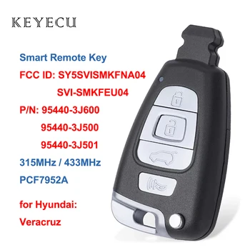 Keyecu Smart Remote Chave do Carro Fob PCF7952A para Hyundai Veracruz SY5SVISMKFNA04,SVI-SMKFEU04,95440-3J600,95440-3J500,95440-3J501