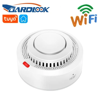 GARDLOOK wi-Fi Detector de Fumaça Sensor de Alarme de Incêndio, Detector de Fumaça wi-Fi de Proteção contra Incêndio Alarme da Segurança Home Tuya Vida Inteligente APP