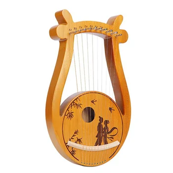 10-Seqüência De Madeira Lira Harpa Caixa De Ressonância Instrumento De Cordas & Chave De Afinação 5 Estilos De Harpa, A Lira Cadeia De Instrumento Musical Para Crianças
