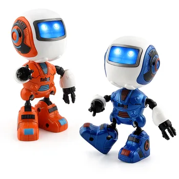 Smart Robô Mini Elétrico da Liga de Robótica Figura de Ação, Colecionáveis com Som e Luz de Brinquedos toque de indução para as Crianças de Educação
