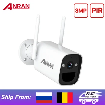 ANRAN 3MP Vigilância Bateria PIR de Segurança de Proteção de IP Câmera do Painel Solar ao ar livre Wireless WiFi Cctv Humanóide Inteligente de Detecção de